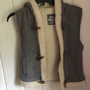 Vest with hood, soft & cozy, such a versatile piece.